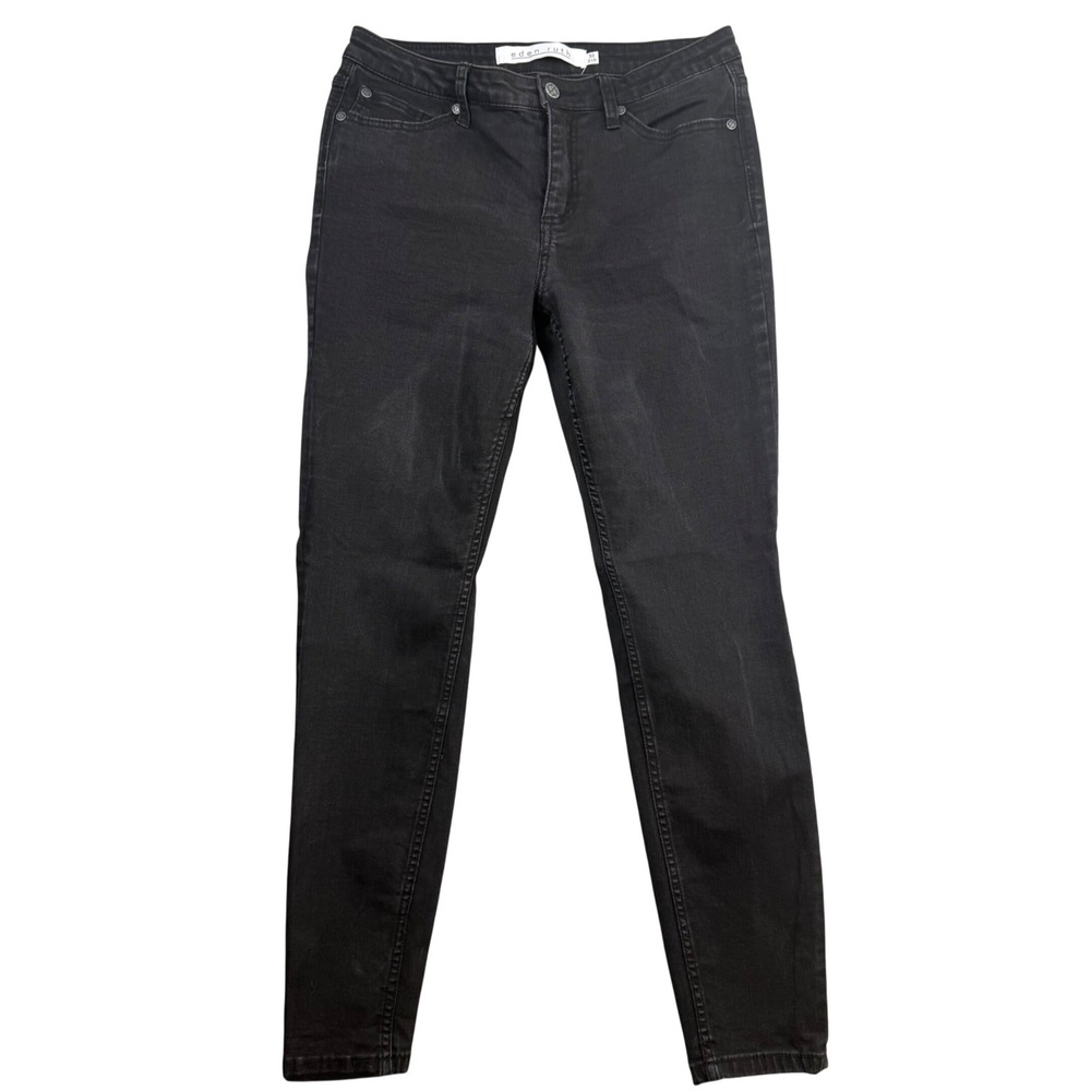 Eden Ruth Julia Sarah Skinny Jeans Black Denim Womens 30/31R Mid Rise‎ Stretch